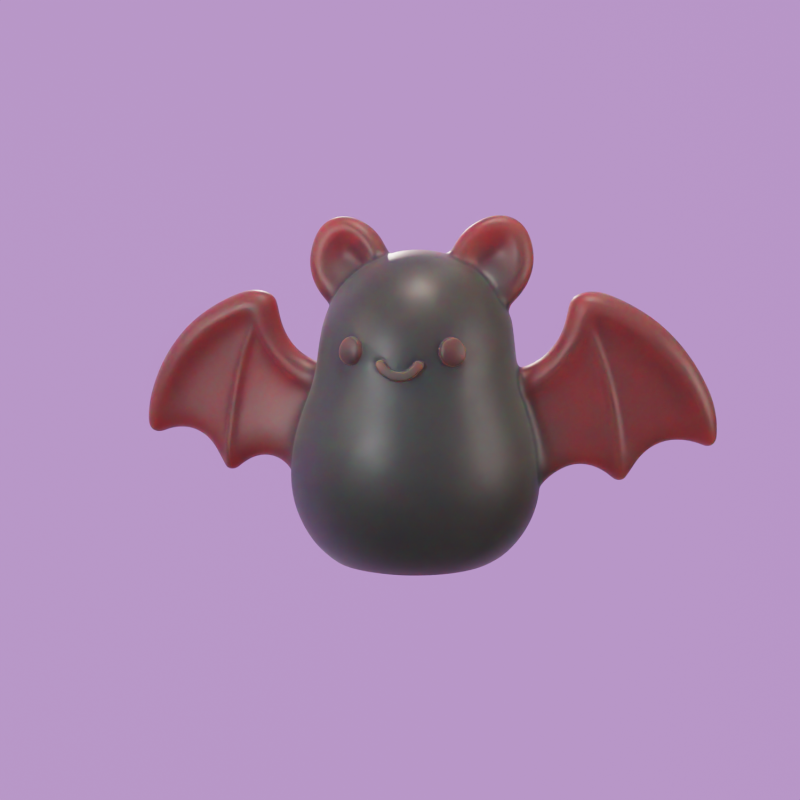 Murcilago Chibi - Chibi Bat 3Dモデル .c4d .max .obj .3ds .fbx .stl .blend 