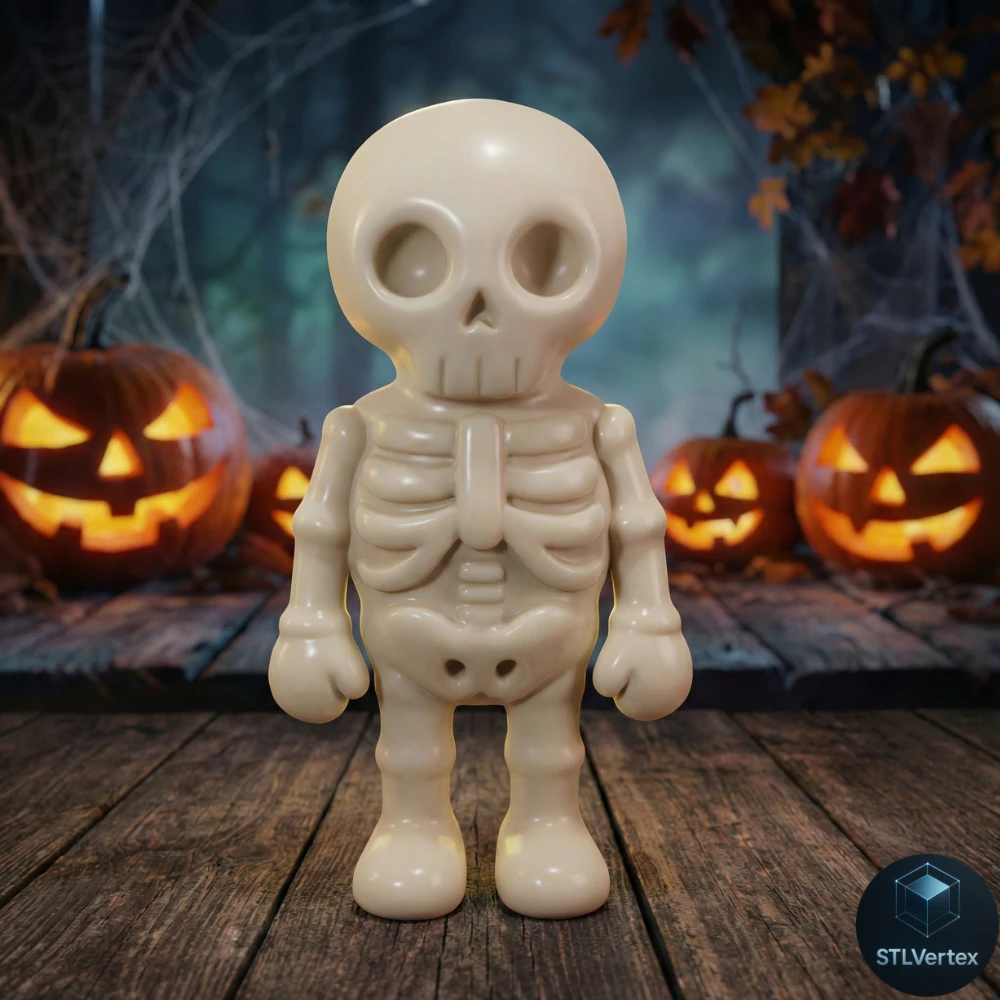 Chibi Skeleton 3D printing STL 3D Model .c4d .max .obj .3ds .fbx .stl .blend 