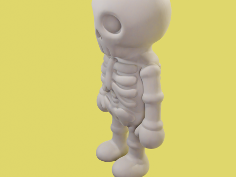 Esqueleto Chibi - Chibi Skeleton STL Modelo 3D