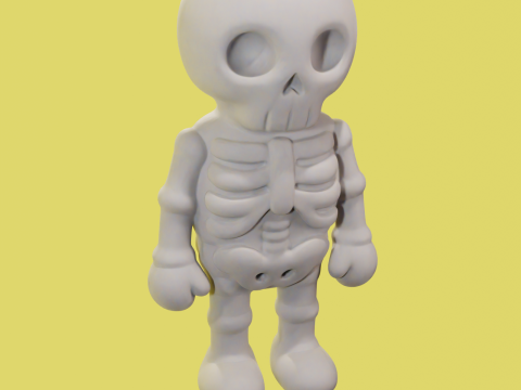 Esqueleto Chibi - Chibi Skeleton STL Modelo 3D