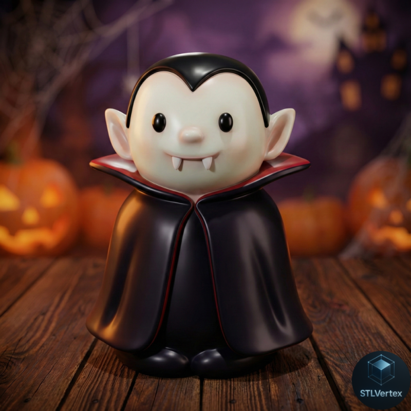 Chibi Drakula 3D baskı STL 3D Model .c4d .max .obj .3ds .fbx .stl .blend 