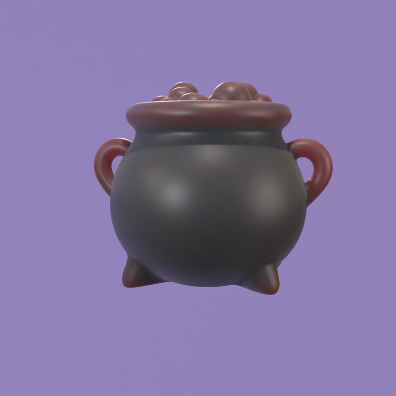 Caldero Chibi - Chibi Cauldron STL Modèle 3D .c4d .max .obj .3ds .fbx .stl .blend 
