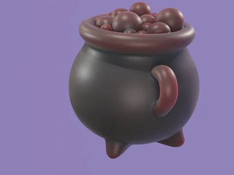 Caldero Chibi - Chibi Cauldron STL 3D Model