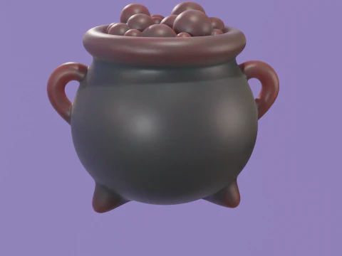 Caldero Chibi - Chibi Cauldron STL 3D Model