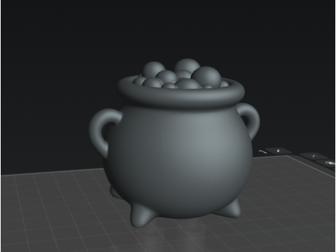 Caldero Chibi - Chibi Cauldron STL Modèle 3D