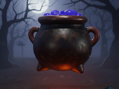 Caldero Chibi - Chibi Cauldron STL 3D Model