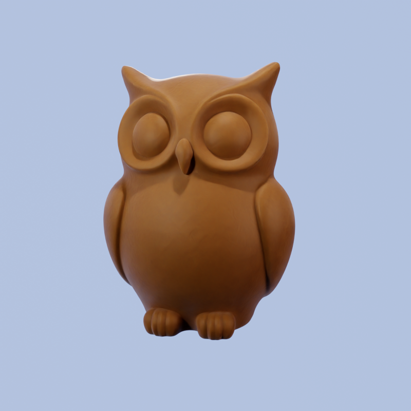 Chibi Owl - Owl Chibi STL 3D Model .c4d .max .obj .3ds .fbx .stl .blend 