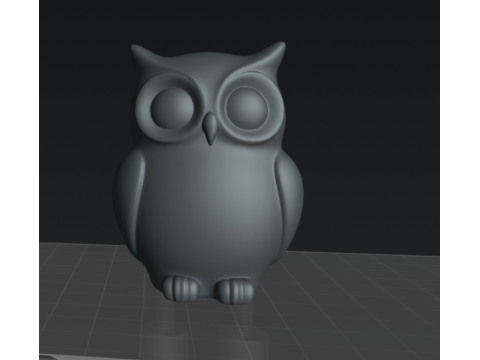 Chibi Owl - Owl Chibi STL 3D Model