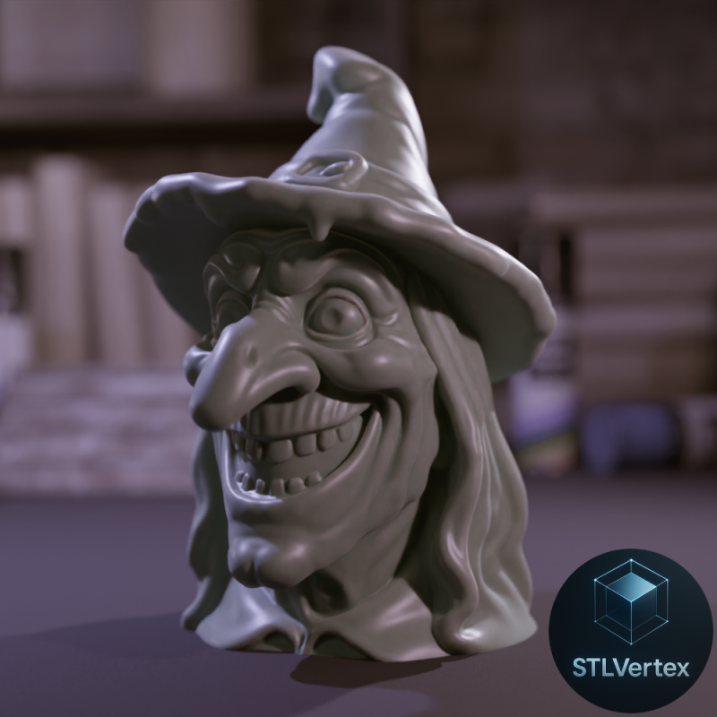 Witch 3D Printable Model 3D Model .c4d .max .obj .3ds .fbx .stl .blend 