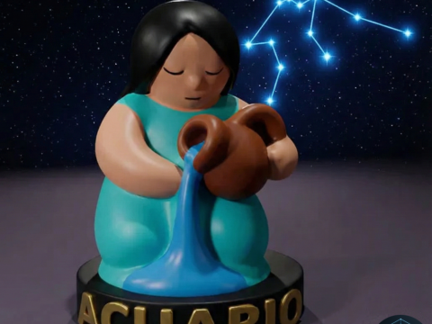 Vela de Acuario Chibi Modelo 3D para impresion Modelo 3D