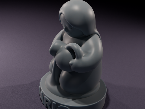 Velas de Acuario Chibi Modelo 3D para impresin 3D Model