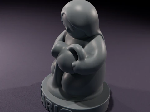 Vela de Acuario Chibi Modelo 3D para impresion 3D Model