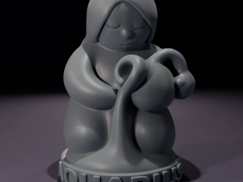 Chibi Aquarius Candles 3D Printable Model 3D Model