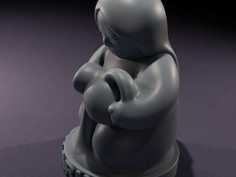 Chibi Aquarius Candles 3D Printable Model Modello 3D