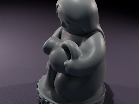 Chibi Aquarius Candles 3D Printable Model 3D Model