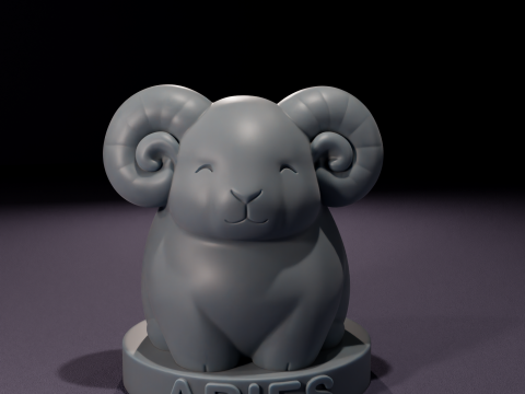 Chibi Aries Candles - Chibi Aries Candles 3D 模型