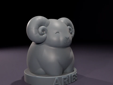 Chibi Aries Candles - Chibi Aries Candles 3D printing 3D Model