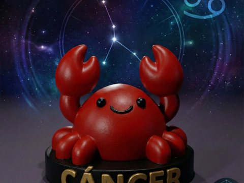 Vela de Cancer Chibi Model 3D printing Modelo 3D