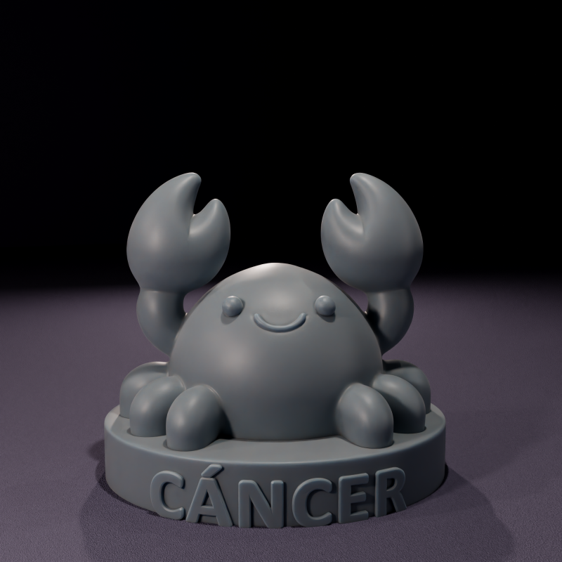Vela de Cancer Chibi Modelo 3D para impresin 3D Model .c4d .max .obj .3ds .fbx .stl .blend