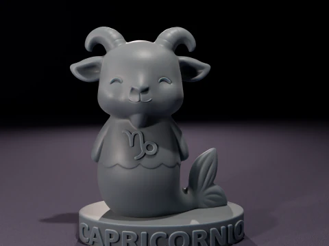 Impress&atilde;o 3D do modelo Vela de Capricornio Chibi Modelo 3D