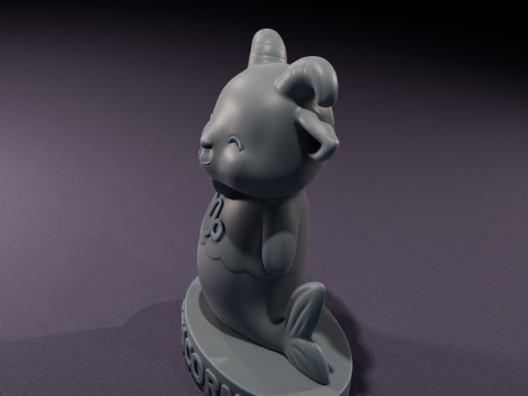 Vela de Capricornio Chibi Modelo 3D para impresin 3D Модель