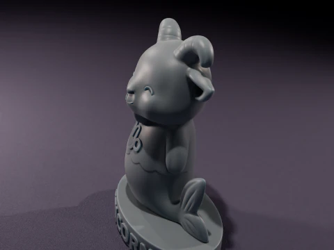 Impress&atilde;o 3D do modelo Vela de Capricornio Chibi Modelo 3D