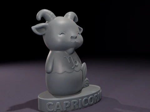 Impress&atilde;o 3D do modelo Vela de Capricornio Chibi Modelo 3D