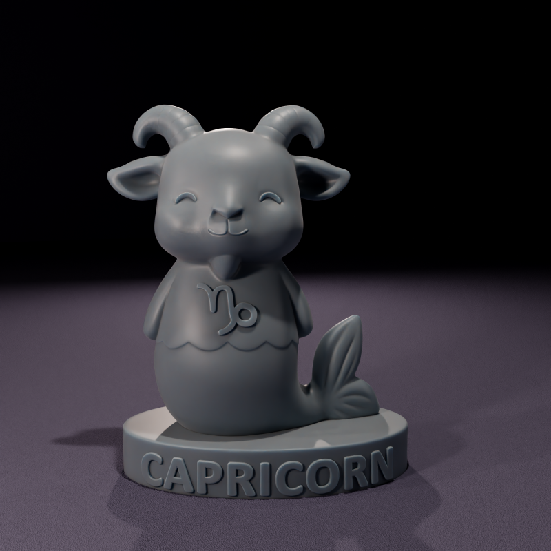 Chibi Capricorn Candles 3D Printable Model 3D मॉडल .c4d .max .obj .3ds .fbx .stl .blend 