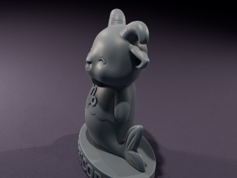 Chibi Capricorn Candles 3D Printable Model 3D मॉडल