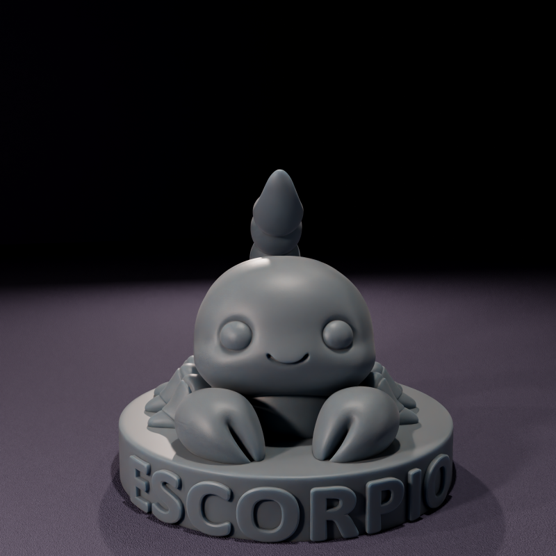 Vela de Escorpion Chibi Modelo 3D para impresin Model 3D .c4d .max .obj .3ds .fbx .stl .blend 