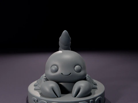 Chibi Scorpio Candles 3D Printable Model 3D Model