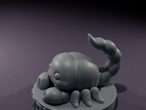 Chibi Scorpio Candles 3D Printable Model Modello 3D