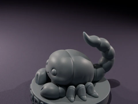 Chibi Scorpio Candles 3D Printable Model 3D Model