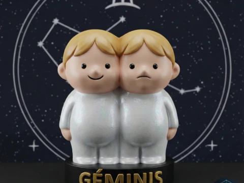 Impress&atilde;o 3D do modelo Vela de Geminis Chibi Modelo 3D