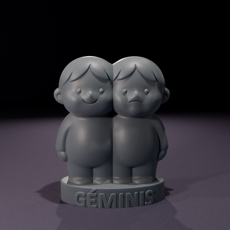 Vela de Geminis Chibi Modello 3D per impressione Modello 3D .c4d .max .obj .3ds .fbx .stl .blend