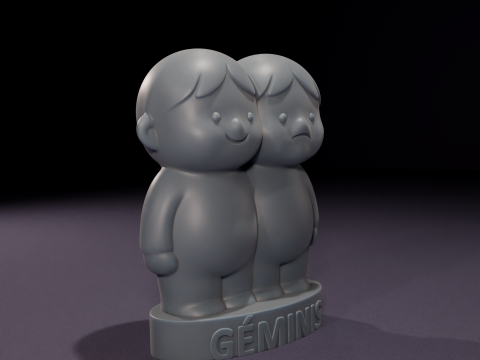 Vela de Geminis Chibi Modello 3D per impressione Modello 3D
