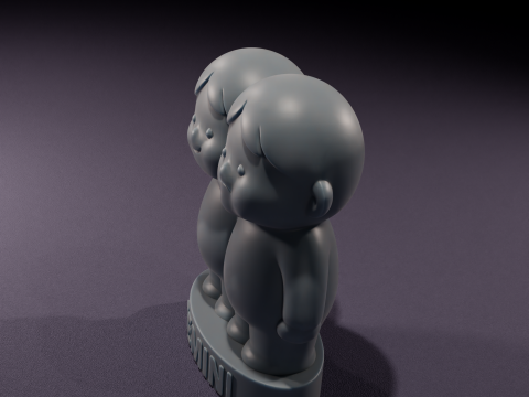 Chibi Gemini Candles 3D Printable Model Modèle 3D
