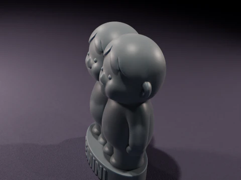 Chibi Gemini Candles 3D Printable Model 3D Model