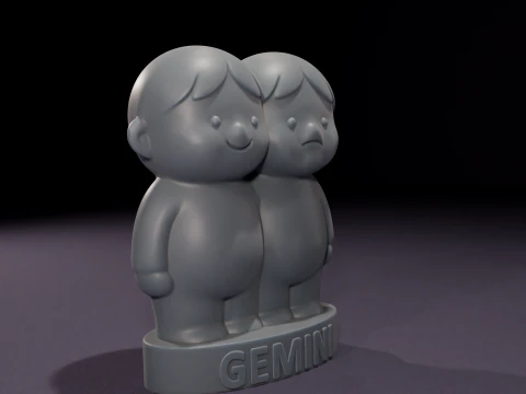 Chibi Gemini Candles 3D Printable Model 3D Model