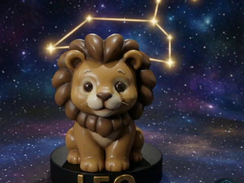 Candele Chibi Leo Vela de Leo Chibi Modello stampabile 3D Modello 3D