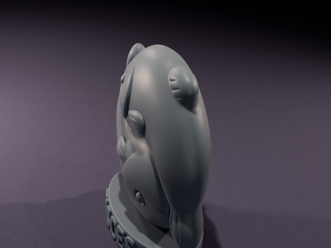 Chibi Pisces Candles 3D Printable Model 3D Модель