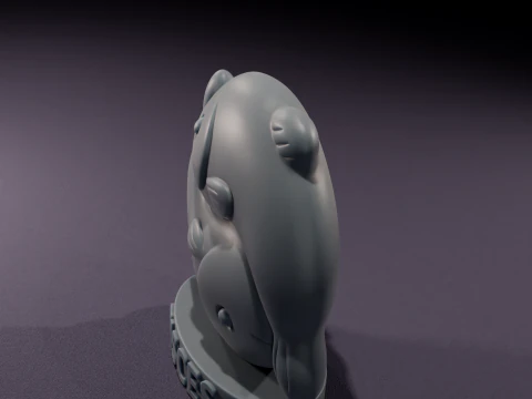 Chibi Pisces Candles 3D Printable Model 3D Model