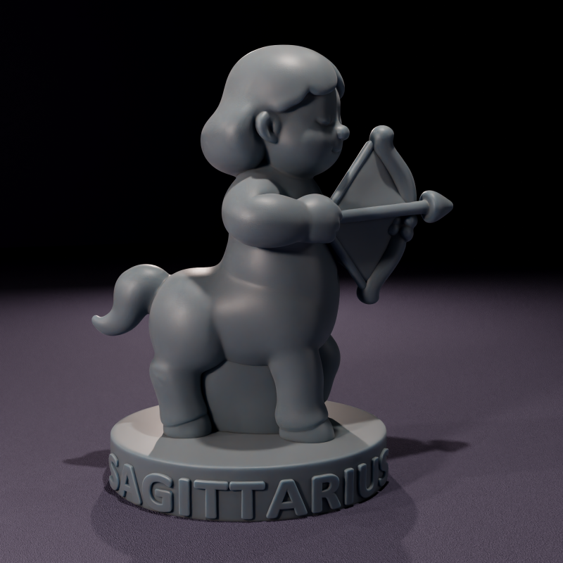 Chibi Sagittarius Candles 3D Printable Model 3D Модель .c4d .max .obj .3ds .fbx .stl .blend 