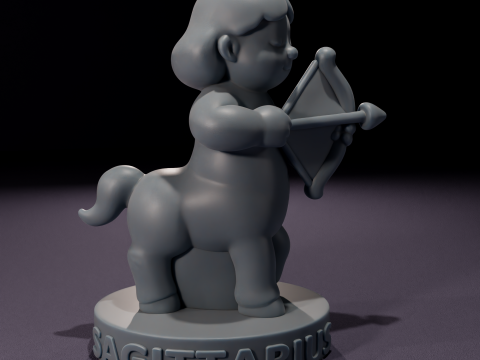 Chibi Sagittarius Candles 3D Printable Model 3D Модель