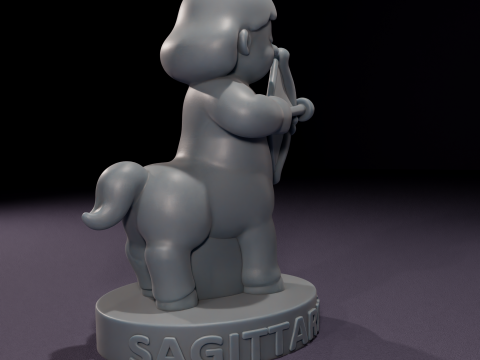 Chibi Sagittarius Candles 3D Printable Model 3D Модель