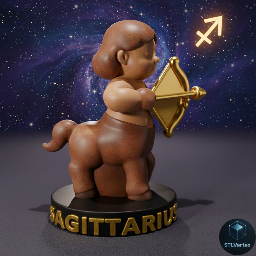 Chibi Sagittarius Candles 3D Printable Model 3D Model .c4d .max .obj .3ds .fbx .stl .blend