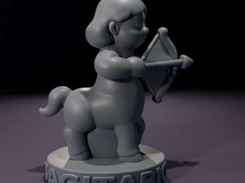 Vela de Sagitario Chibi Modelo 3D para impresin 3D Modell