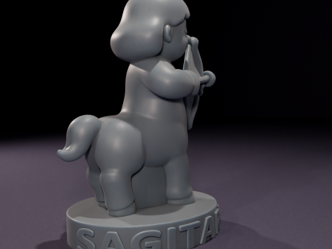 Vela de Sagitario Chibi Modelo 3D para impresin 3D Модель