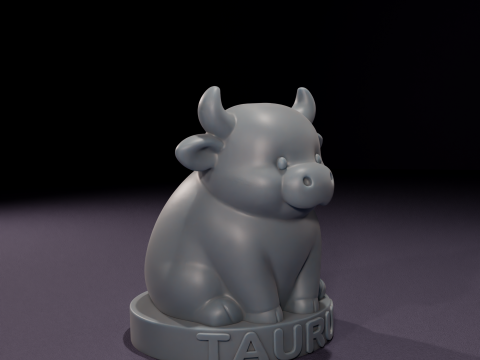 Chibi Stier Kerzen 3D-druckbares Modell 3D Modell