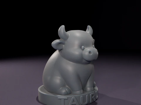 Chibi Taurus Candles 3D Printable Model 3D Model
